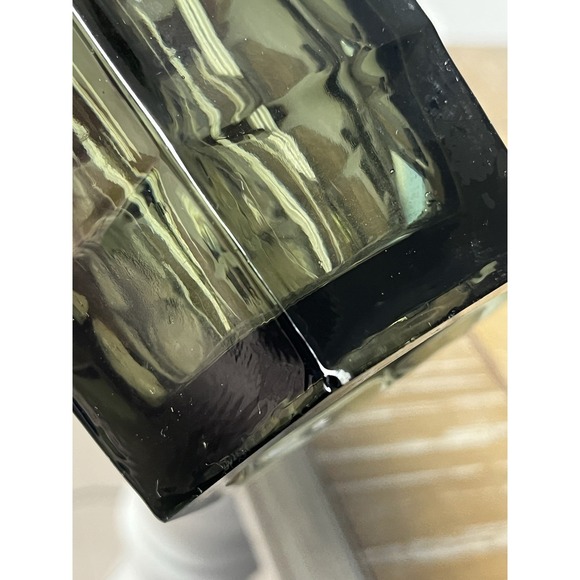 MCM Optical Glass Vase Hexagon Smoke Bogdan Kupczyk Zabkowice Glassworks Poland - Picture 12 of 12